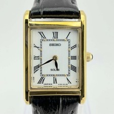Seiko Essentials SWR054 Ladies Quartz Watch 18mm Gold White Authentic