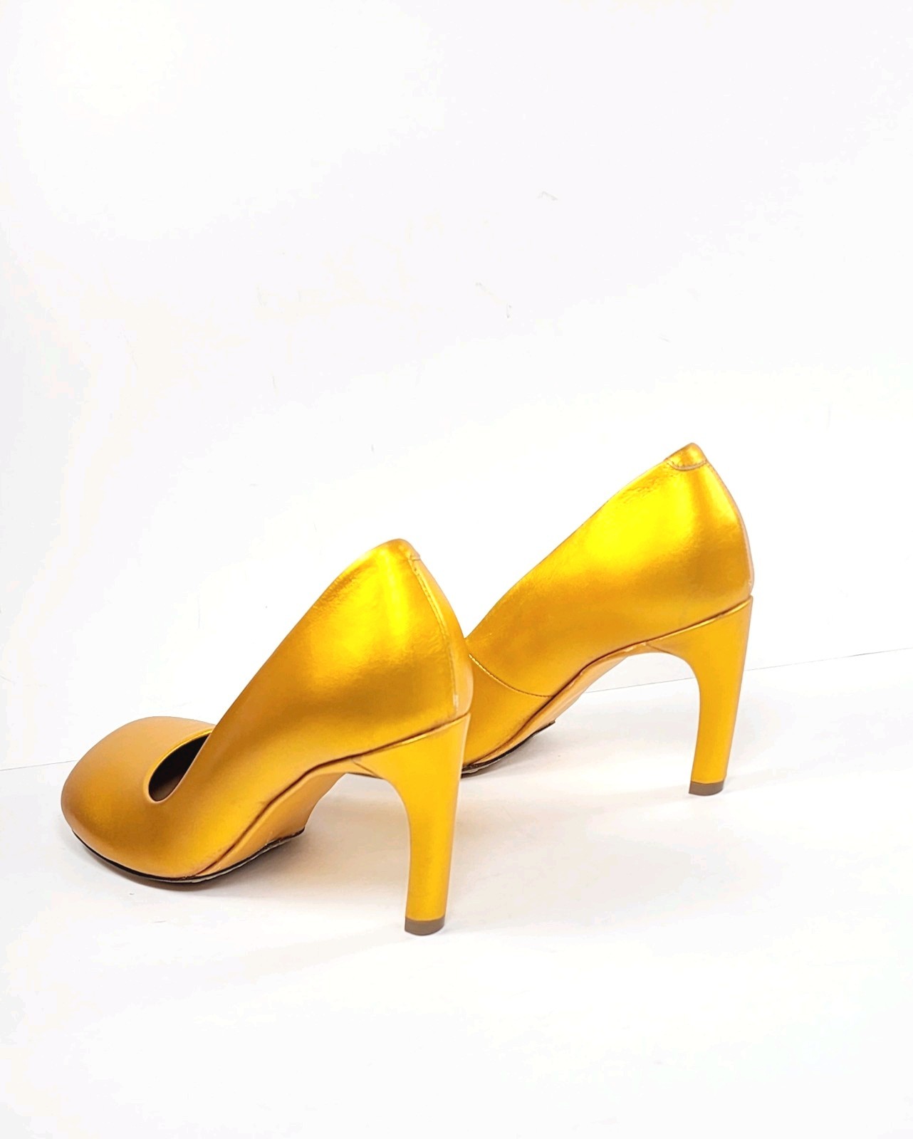 DRIES VAN NOTEN Leather Pump Shoes US7 UK4 EU37 Metallic Made in Italy RRP$595 image 3