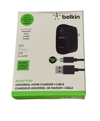 Belkin BOOST UP MICRO USB Home Charger + Cable   12W Fast Charge   NEW
