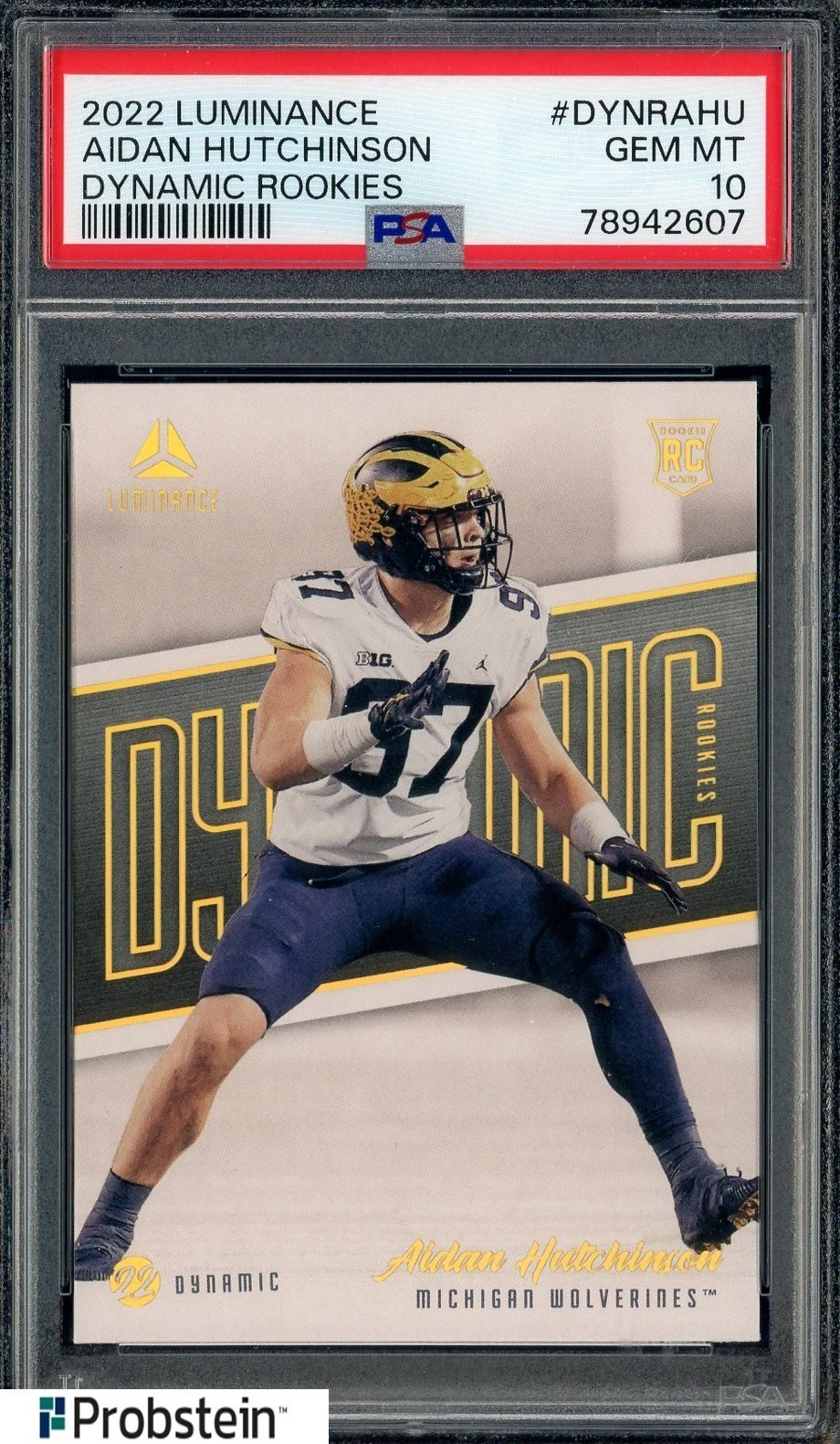 Aidan Hutchinson Panini Luminance Dynamic Rookies #DYNRAHU Base
