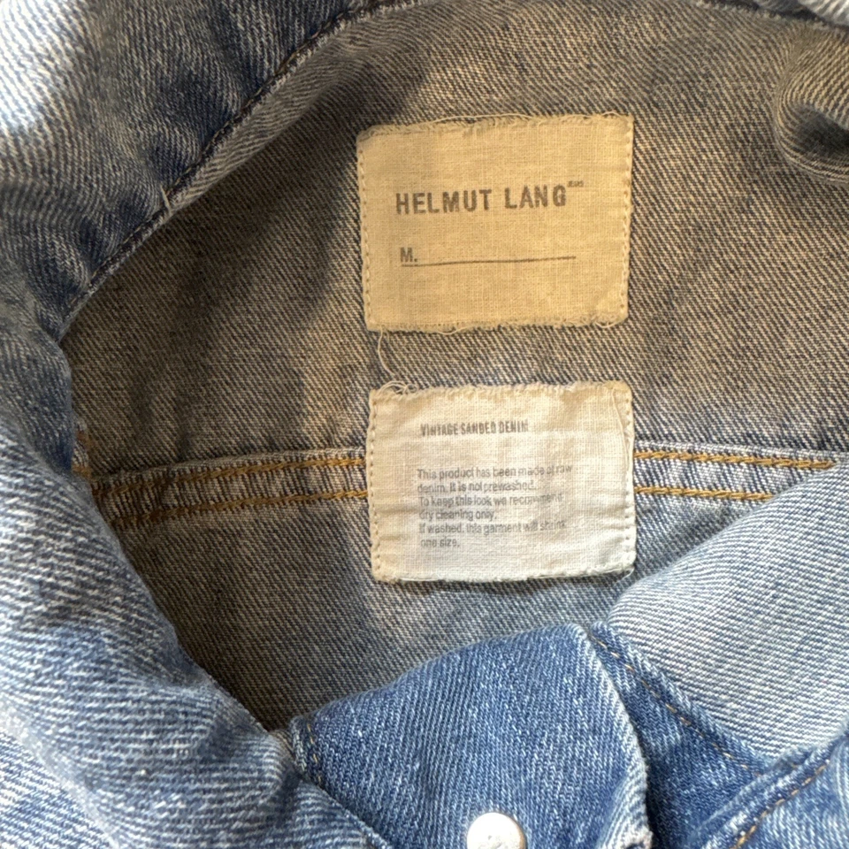 Helmut Lang Men's Archive Vintage Dark Wash 2-Pocket Denim Jacket Size 50M - Image 3 of 4