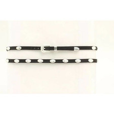 Twister Leather With Silver Conchos Black Hatband 0237401