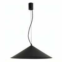LED Pendelleuchte Schwarz 4000 K Triac Dimmbar Rund Ø50 Cm HäNgelampe Esstisch