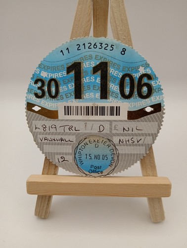 VAUXHALL Ambulance 2006 Original Stamped Old Road Car Cars Tax Disc Retro NHSV