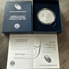 2016 W American Eagle One Ounce Silver Uncirculated Coin with COA & OGP