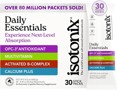   Daily Essentials Multivitamin Powder Packets   4-In-1 Formula with Multivitami