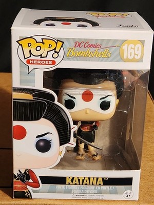 Funko Pop! Heroes DC Comics Bombshells Katana #169 Vinyl Figure Box Damage