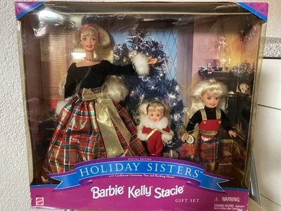 RAR BARBIE HOLIDAY SISTERS Gift Set STACIE BARBIE KELLY (1998) Mattel 19809 OVP - Bild 1 von 4