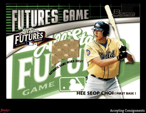 2003 Bowman Futures Game Gear Jersey Relics #HC Hee Seop Choi GAME USED JERSEY