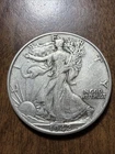 1942-D Walking Liberty Half Dollar 50c Silver Actual Coin Fine For Collection