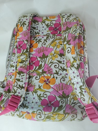 Vera Bradley Large Laptop Backpack Bag School Very Berry Pink Paisley Bookbag - Picture 2 of 13