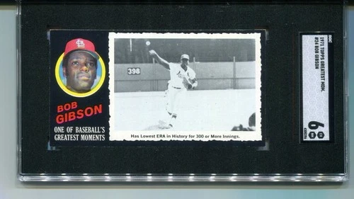 1971 Topps Greatest Moments Bob Gibson #24 St. Louis Cardinals SGC 6