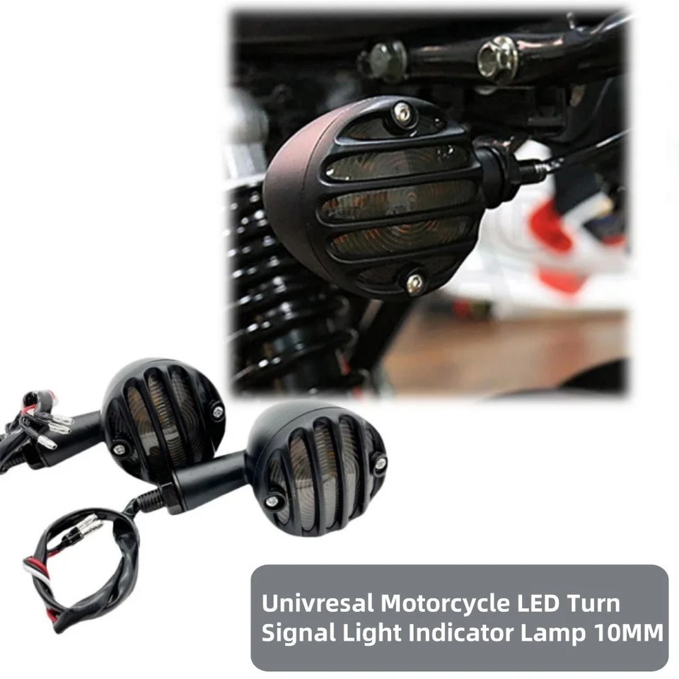 For Harley Sportster Touring Cafe Racer Motorcycle Universal Turn Signal Light Foto 2 de 4
