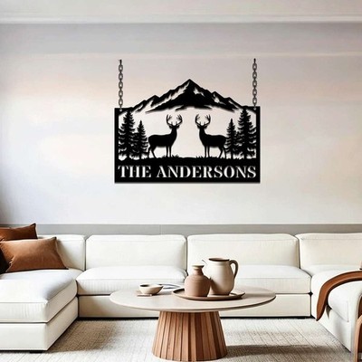 Iron Metal Artwork Rustic Style Wall Decor Elegant Home Decoration Living Room