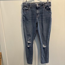 Abercrombie Fitch Jeans Womens 14 32 High Rise Super Skinny Ankle Curve Love