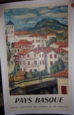 Affiche Poster Landes Béarn Pays Basque Aquitaine Pyrénées