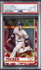 2019 TOPPS INDEPENDENCE DAY #60 KYLE TUCKER ROOKIE RC 59/76 PSA 10