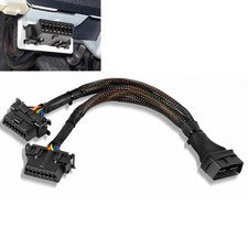 Obd Ii Obd 2 16 Pin Splitter Extension Cable 1 Male To 2 Female For Obd2 Devices