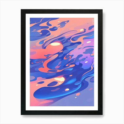 Abstraktes Gemälde 111 Kunstdruck gerahmt Wandbild Poster Leinwanddruck Bild