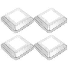 4 Pcs Railing Base Cover Post Sleeve Skirt Decorative Fence Caps