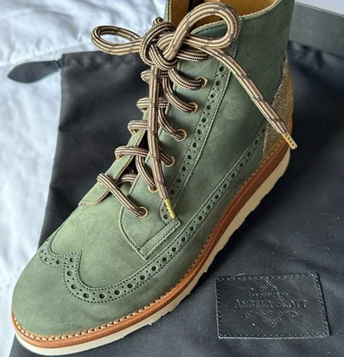 The Office of Angela Scott Mr Harrison Sage Metallic Boot size 38 (*8) NEW
