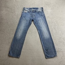 DIESEL Herren Jeans Hose LARKEE W34 L32 Vintage Y2K Regular Straight 30908 Blau