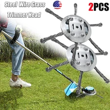2X Lawn Mower Steel Wire Grass Trimmer Head Brush Cutter Weed Eater Trimmer Head