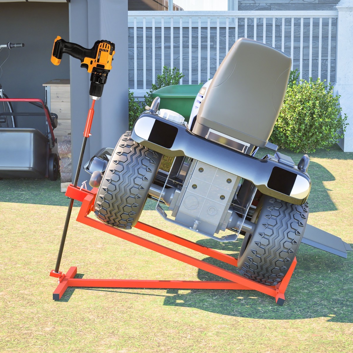 Lawn Mower Lift Jack - 880 lbs Capacity for Tractors and Zero Turn