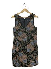 HALLHUBER Cocktailkleid Damen Kleid Gr. DE 34 wollweiß-blau-schwarz Casual-Look