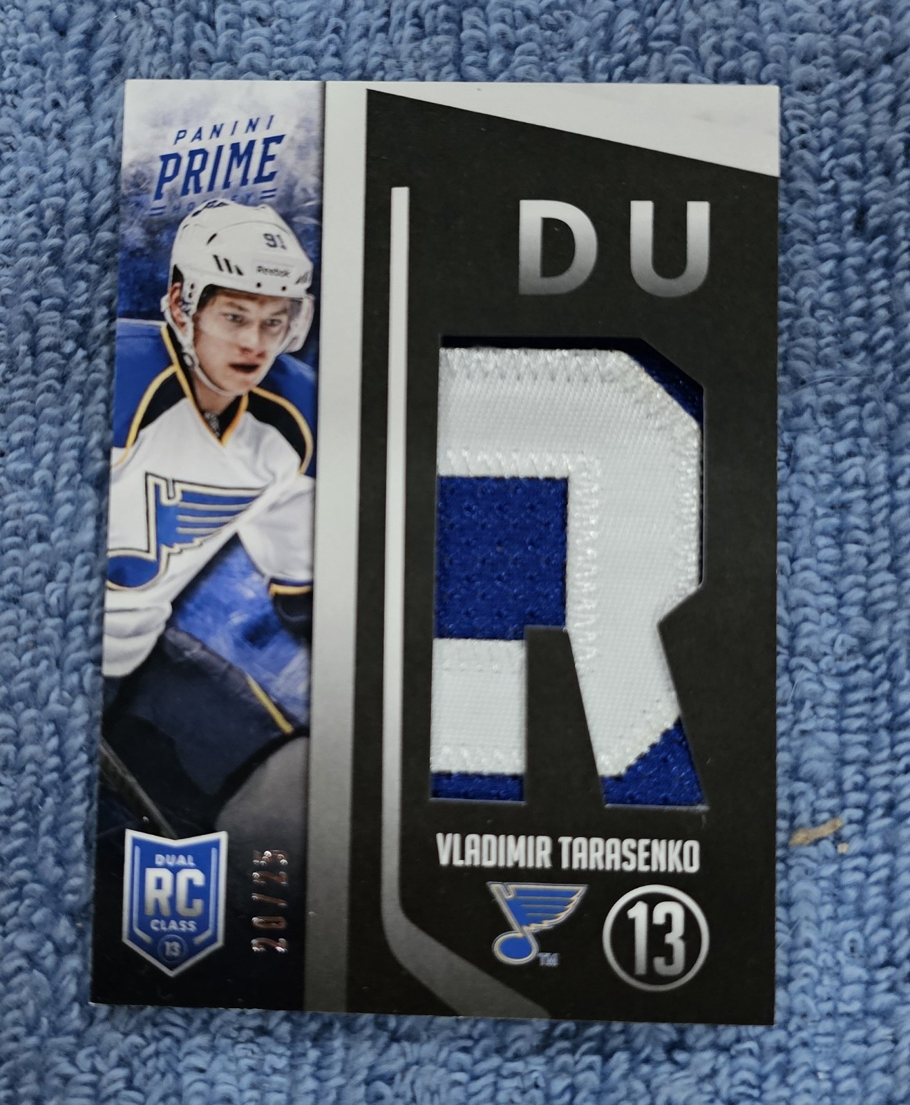 AG) 2013- 14 Panini Prime Rookie Patch Hockey Vladimir Tarasenko 20/25 #13-VT
