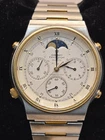 Vintage Seiko Sports 100 Moonphase 39mm White Dial Mens Watch 7A48-7009