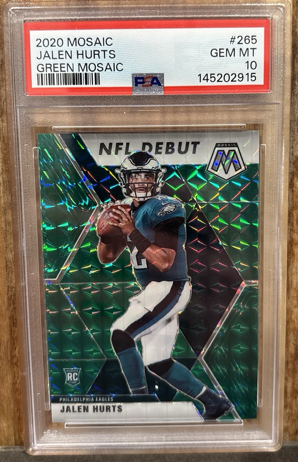 Jalen Hurts Panini Mosaic #265 Green Mosaic