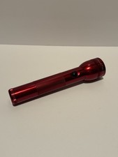 Maglite Red USA 2 D Cell Aluminum Flashlight Tested Works