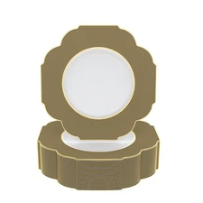 NYC Plastic 30 Pack Scalloped Dinnerware Plates | Disposable| 8.5"| Salad Pla...