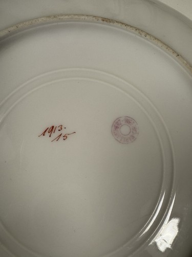 Set (4) Mark & Gutherz Carlsbad Antique Porcelain Plates Ornate Gold Detail 1913 - Picture 4 of 11