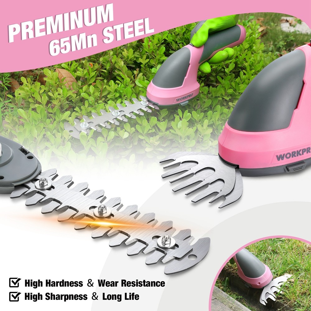WORKPRO 7.2V Cordless Hedge Shears/Grass Cutters Grass Shear & Shrubbery Trimmer
