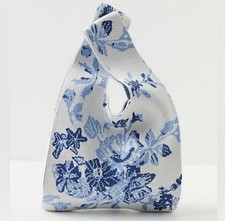 NEW Free People Make It Mini Blue Floral Clutch NWT S