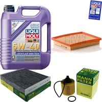 Mann Inspektionspaket 5L Liqui Moly 5W-40 FüR Toyota Auris 1.8 Hybrid Prius Plus