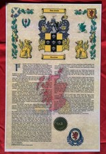 Morrison Nom Histoire Œuvre d'art en parchemin laminé, 11" x17"