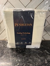 Juego de 4 sábanas Pendleton King Size Cooling Tech aptas para colchón de 17", color marfil