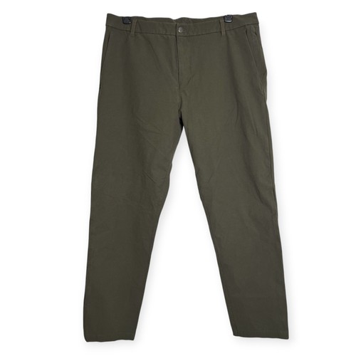 Pantalón Lululemon Commission Clásico Lona PARA HOMBRES 38 x 31 Verde Oliva Oscuro ABC Chino