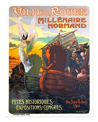 Vintage Rouen 1911 Wall Art Poster � Historical Normandy Event