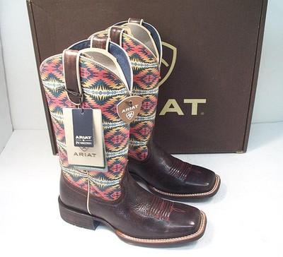Ariat Women's 8 B Pendleton Circuit Savanna Night Dance Boots Square Toe