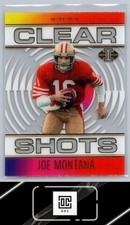 2021 Panini Illusions #CS-12 Joe Montana Clear Shots Rainbow