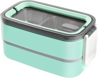 Lunchbox Mit 3 FäChern,Brotdose Mikrowellengeeignet Edelstahl,Thermo Bento Box
