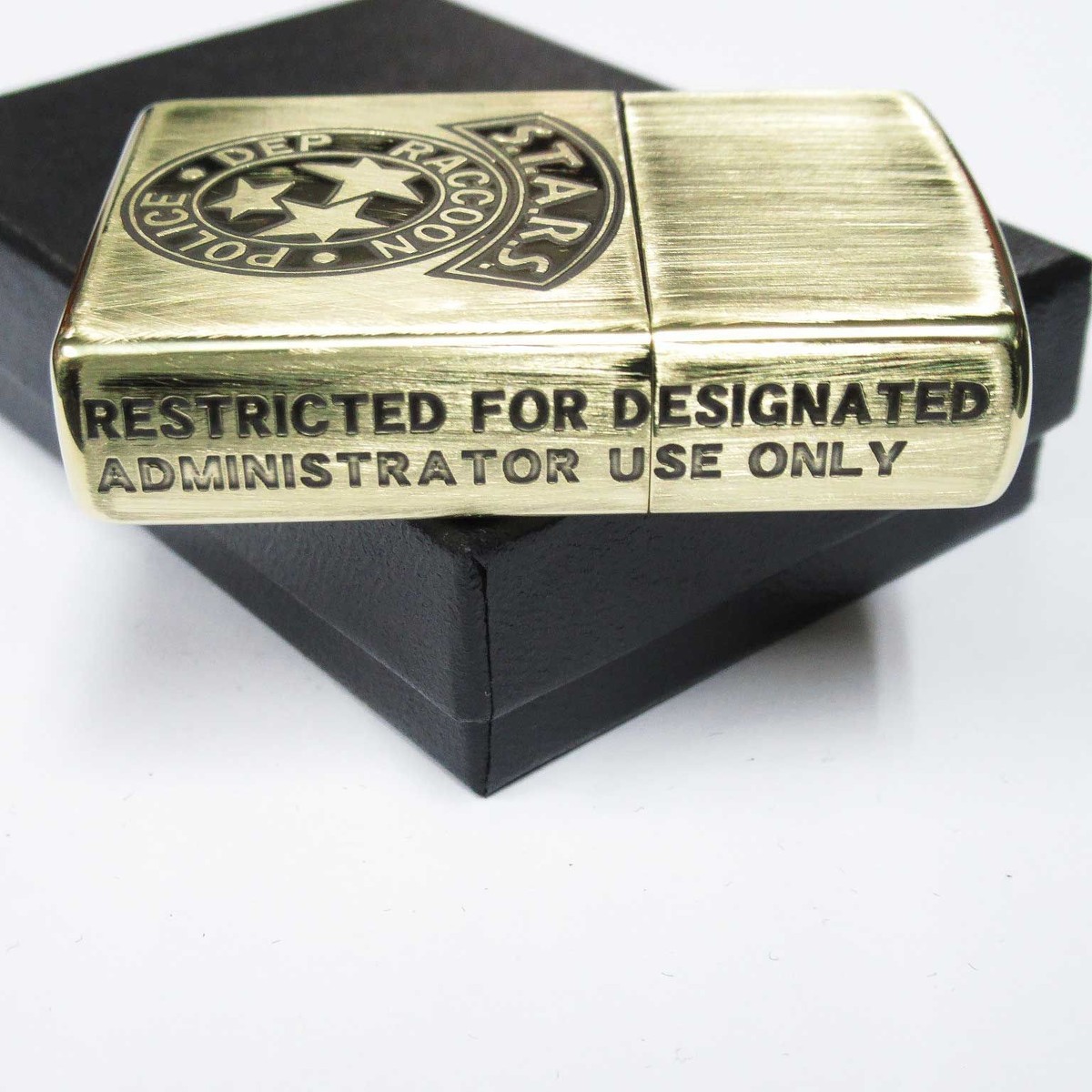 Zippo Biohazard S.T.A.R.S Brass Lighter Resident Evil Rare