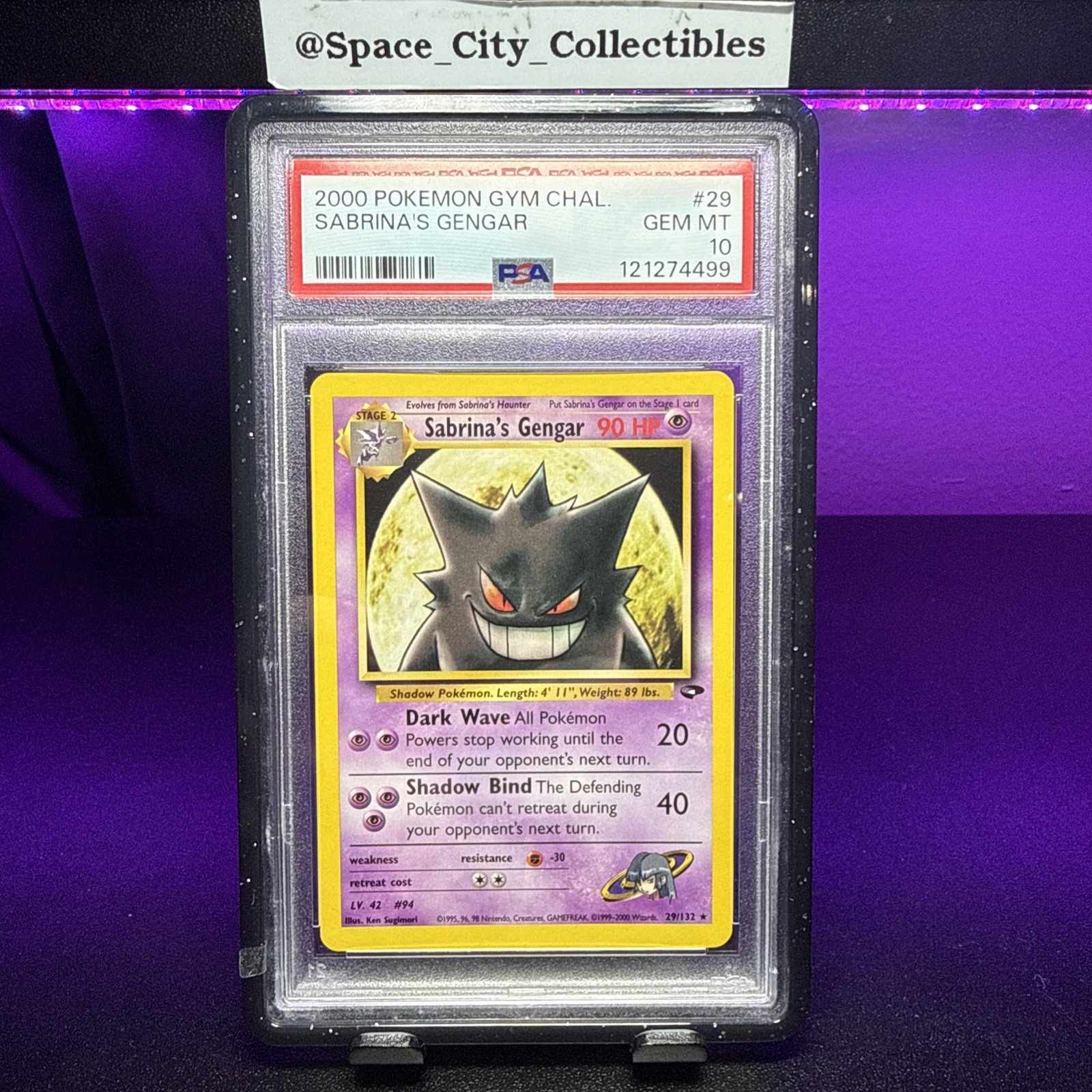 Pokémon TCG Sabrina's Gengar 29/132 Gym Challenge 2000 PSA 10 New Cert