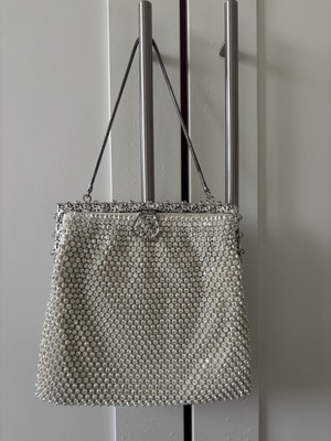 Antike Handarbeit Strass Abendtasche Clutch Handtasche Flapper 20er Jahre Verschluss