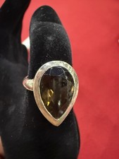 Faceted Smoky Quartz Gemstone Ring,Handmade Ring,925 Sterling Silver, Sz 6