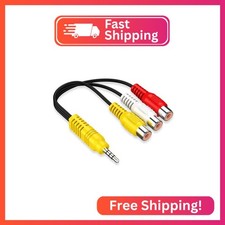 3.5MM to 3 RCA Cable  Video AV Component Adapter Cable Replacement for TCL TV, 3